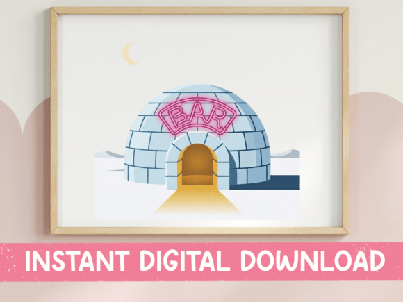 Download Igloo Bar Neon Sign Winter Design - Neon sign Collection