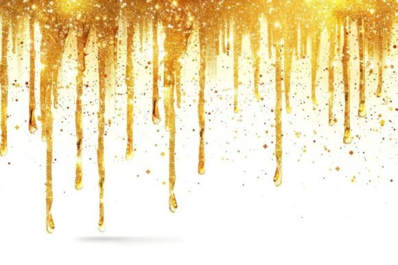 Download Golden Glitter Drips with Glowing Light - Golden Collection