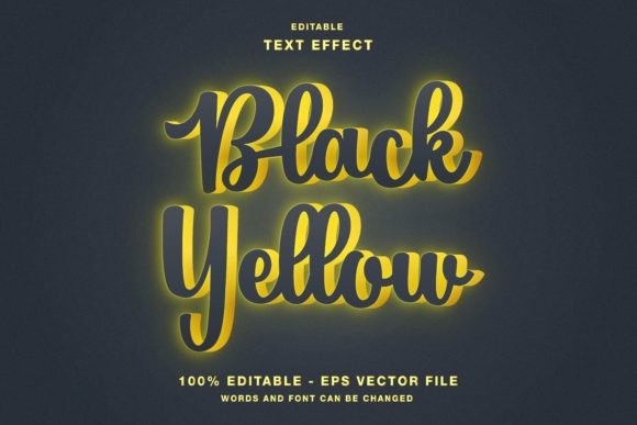 Download Black Yellow Neon Text Effect - Premium Bundle