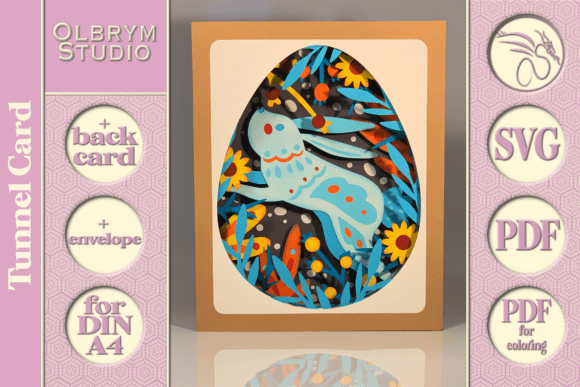 Download Magic Forest Bunny 3D Tunnel Card SVG - 3d tunnel Collection