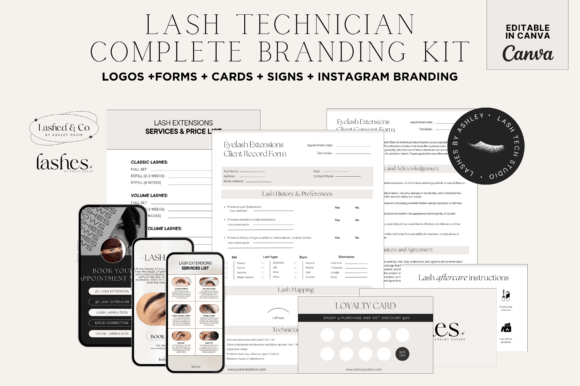 Download Canva Lash Technician Branding Kit - Tech Collection