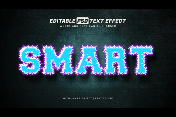 Download Smart Glowing Neon Text Effect Editable - Premium Resources