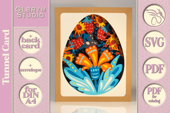 Download Forest Magic Flowers 3D Tunnel Card SVG - 3d tunnel Collection