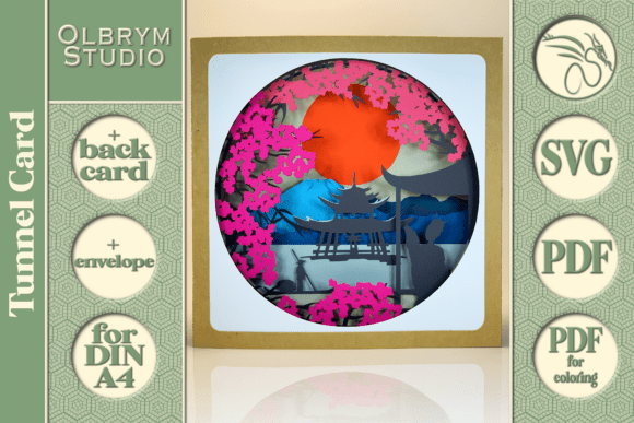 Download Fuji Mountain 3D Tunnel Card SVG - 3d tunnel Collection