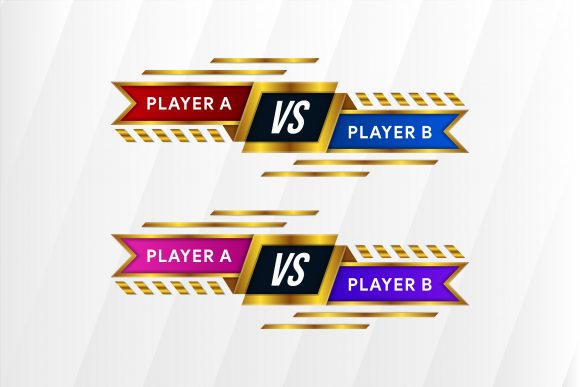 Download Versus Element Banner Gold Frame - Premium Resources