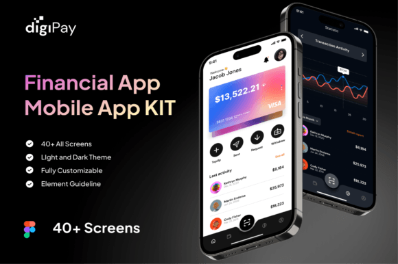 Download DigiPay - Financial Technology App UI - Tech Collection